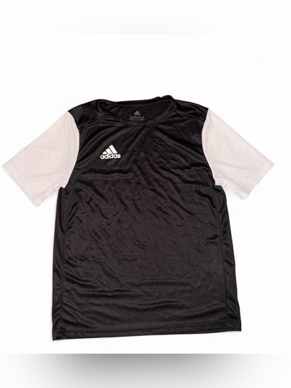 adidas Black Soccer Jersey with White Logo